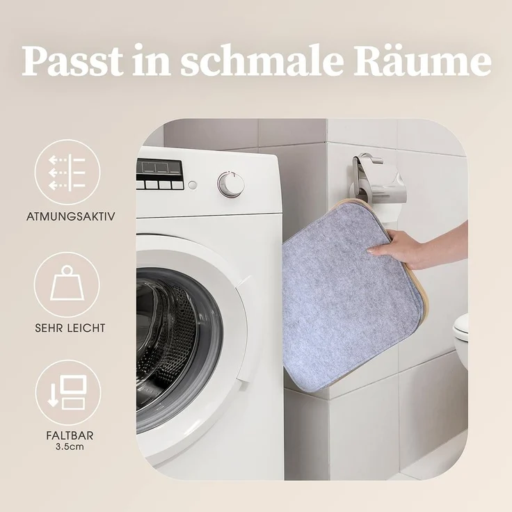 HENNEZ Aufbewahrungskorb 40l kompatibler Korb aus Filz für IKEA KALLAX Regal Box, Korb zur Holz Aufbewahrung klein grau – Bild 2