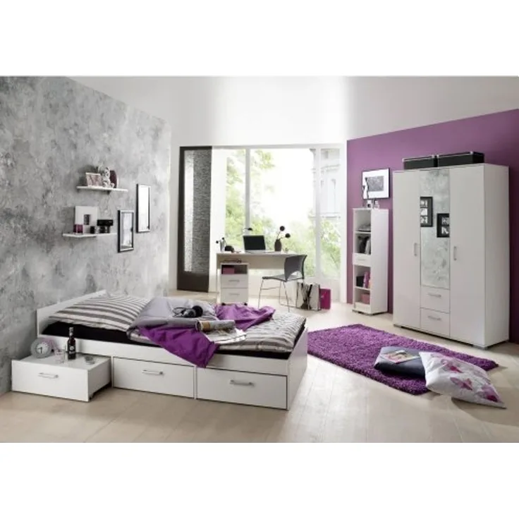 Storado Jugendzimmer-Set Berlin weiß matt (EAN 4260498522767) Jugendzimmer komplett Set, (siehe Artikelbeschreibung)