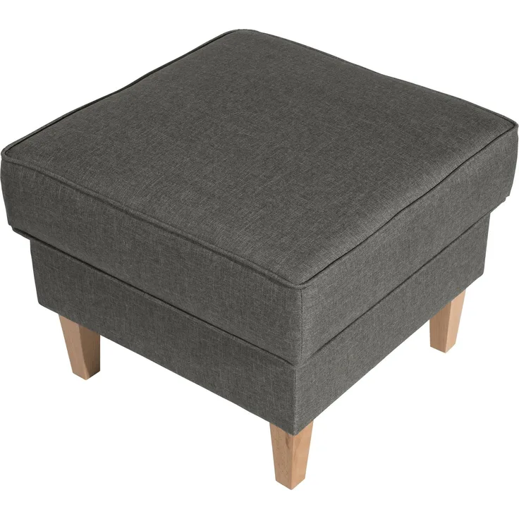 Hocker Karlen Bezug Flachgewebe Buche natur / hellgrau 22028