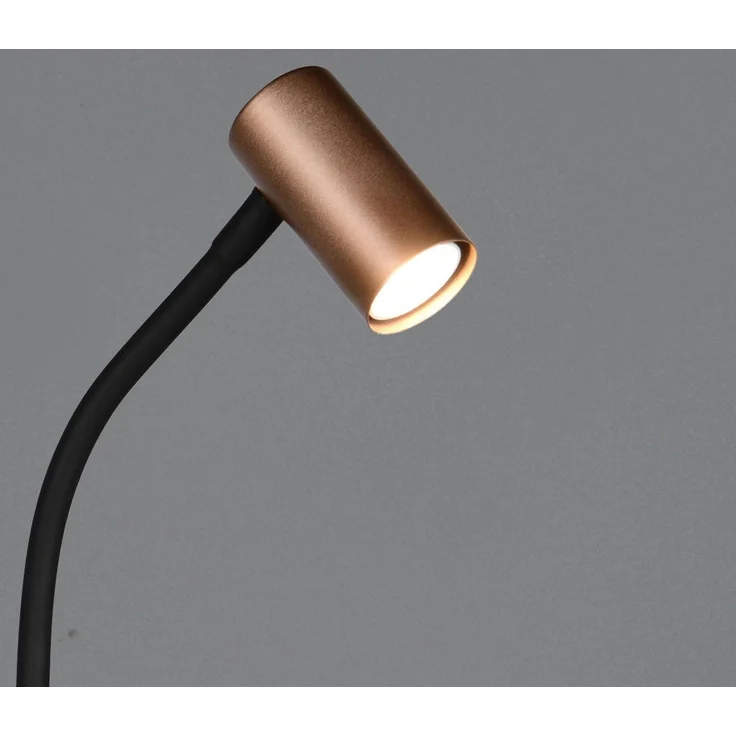 Schmale LED Stehlampe Coffee / Grau dimmbar, Spot flexibel, Höhe 133,5cm – Bild 5