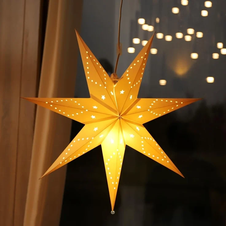 SALCAR 75cm LED Papierstern zum Aufhängen – Bild 4