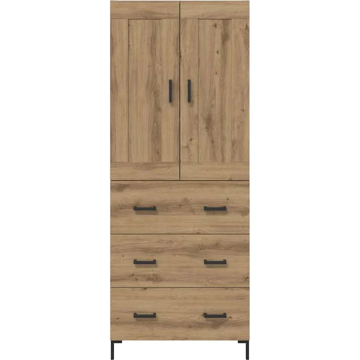 vidaXL Highboard mit Schubladen 2 pcs Artisan-Eiche Holzwerkstoff 3415887 – Bild 7
