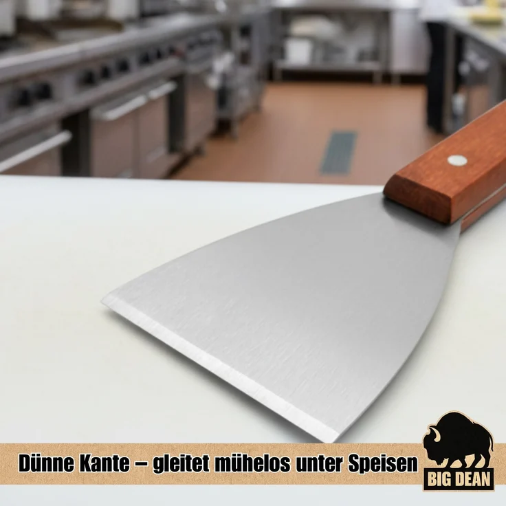 2er Set Grillspachtel Edelstahl + Holfgriffe – Bild 7