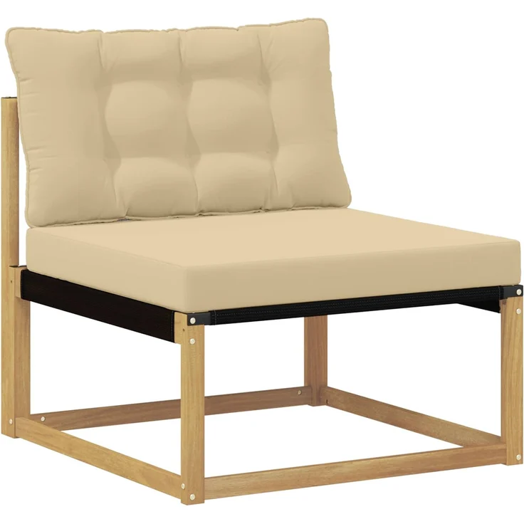 vidaXL Outdoor-Sofagarnitur 8 pcs Weiß und Beige 79 x 79 x 37 cm 3388523 – Bild 4
