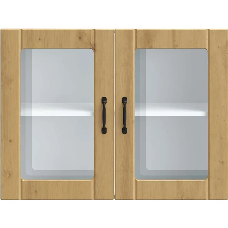 vidaXL Küchen-Hängeschrank mit Glastür Artisan-Eiche Holzwerkstoff 853856 – Bild 5