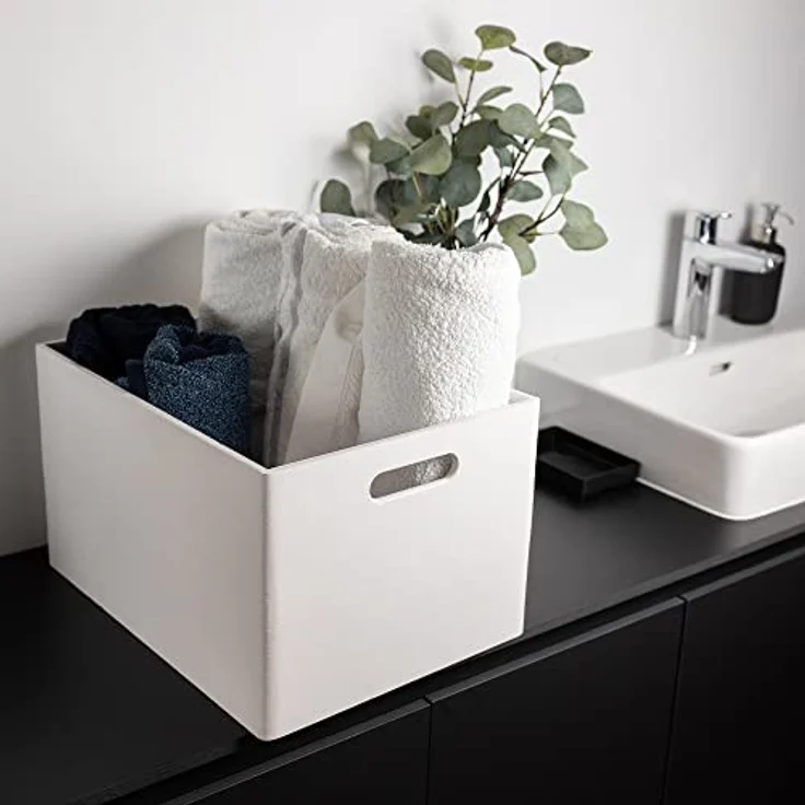 Creative Deco Holzkiste Obstkiste Korb 40 x 30 x 24 cm (1cm) mit Griffen ohne Deckel, Hölzernen Kasten Holzbox Kiste – Bild 4