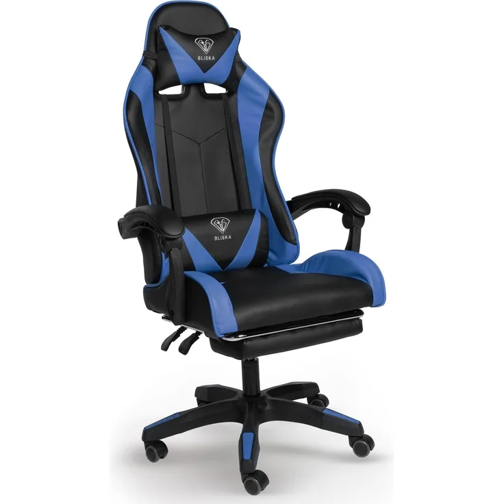 Chefsessel Stuhl Home Office Chair Racing Bürostuhl Sportsitz Büro Stuhl Schwarz / Blau
