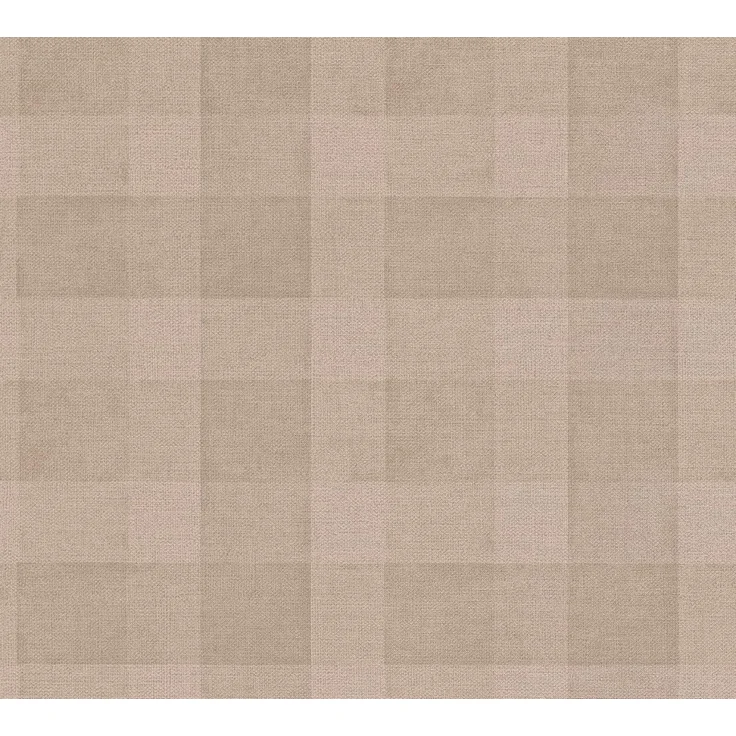 A.S. Création Vliestapete Natural Living Karotapete, leicht strukturiert, gemustert, matt, neutral, (1 St), Tapete Kariert Vlies Vlies Wand Tapeten Wohnzimmer Schlafzimmer Küche – Bild 3