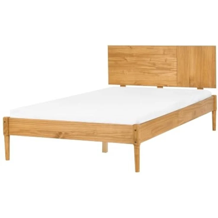 Schlafzimmer Set Kiefernholz FLAVIGNAC 120 x 200 cm Hellbraun – Bild 1