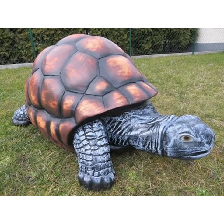 XXL Premium Schildkröte lebensgross ca. 112cm Riesenschildkröte Garten Deko Figur