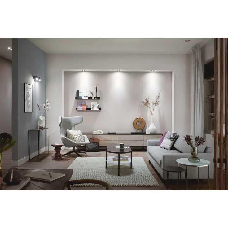 Philips Hue White & Color Ambiance Centura runde Einbauspots 3-er Pack, dimmbare Deckenlampen für das Hue Lichtsystem mit 16 Mio. Farben, smarte Lichtsteuerung über Sprache und App, schwarz