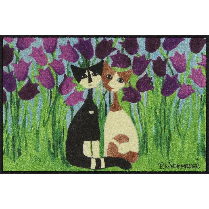Salonloewe Fußmatte Rosina Wachtmeister 050x075 cm Cielo Di Tulipani, Eingangsmatte normal, Höhe: 500 mm