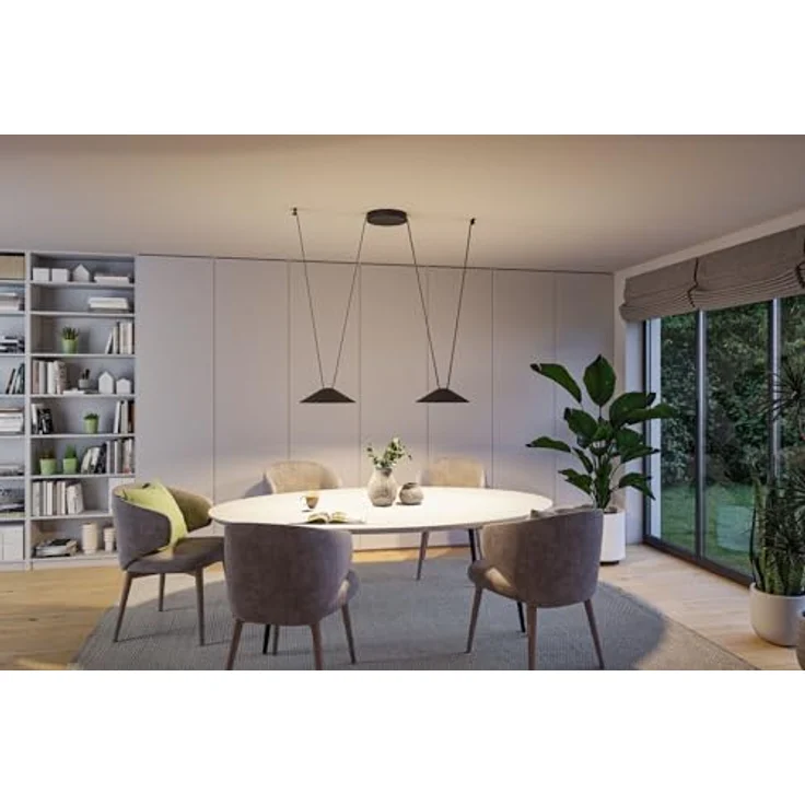 Paulmann Pendelleuchte Cone Uline 12W Aluminium, schwarz, warmweißes Licht 3000 K, 1245 lm, IP20 – Bild 7