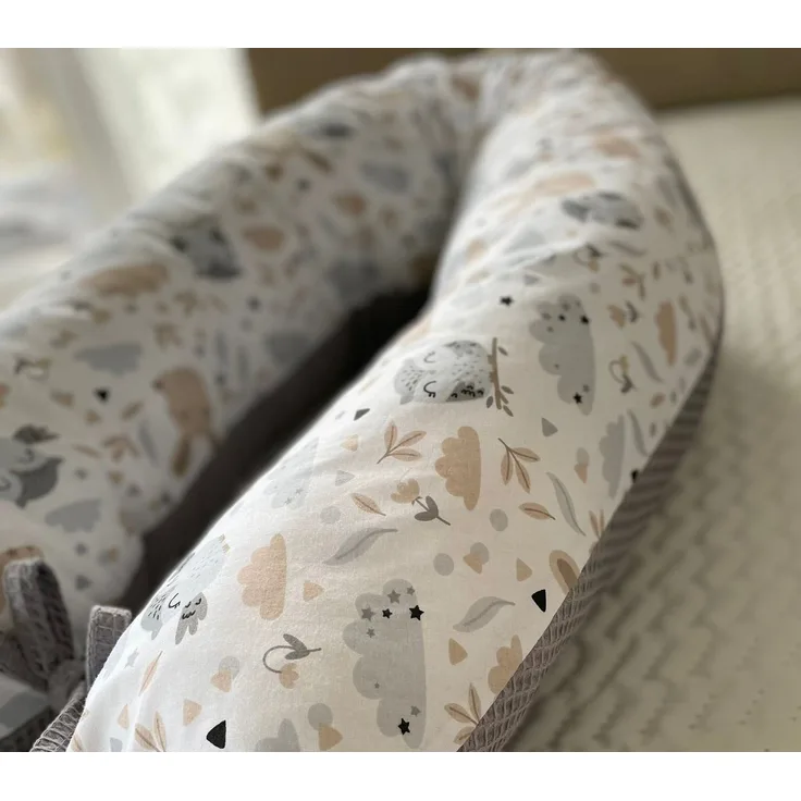 Loolay Stillkissen WAFFELPIQUE HASE Kissen Seitenschläferkissen Schwangerschaftskissen, 170 o. 190 cm Kissen + BEZUG (abnehmbar) HASE Beige Weiss WAFFEL Rosa, Grau, Minze, Weiß, M/ L u. L/ XL - perfekt Auswahl für Schwanger Seitenschläfer Schlafen!, PR...