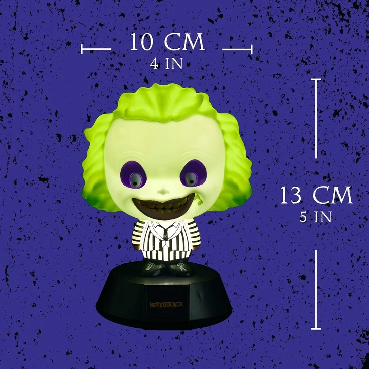 Paladone Beetlejuice Icon Light BDP Umgebungsbeleuchtung Mehrfarben Kunststoff Badezimmer Kinderzimmer Akku AAA – Bild 3