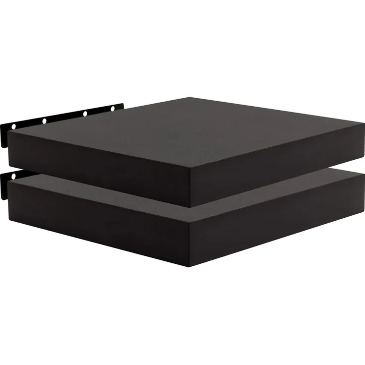 Woltu Wandregal, 2er-Set Wandboard CD DVD Regal Bücherregal Holz Board