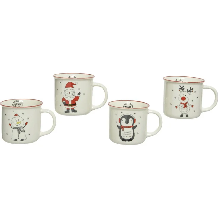 Kaemingk Porzellanbecher mit Wintermotiv