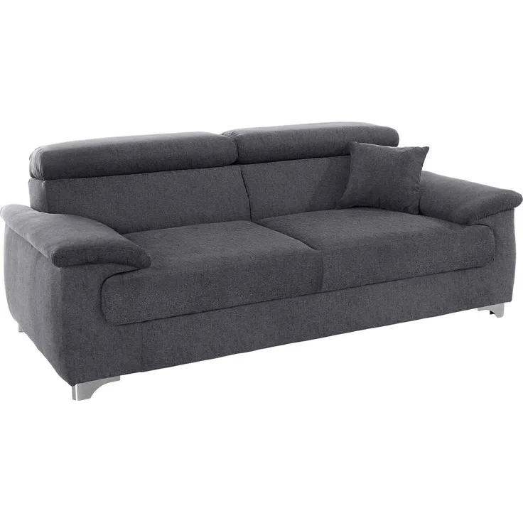 DOMO collection 2,5-Sitzer Mira inklusive Kopfteilverstellung für mehr Wohlfühlkomfort, elegant und modern, komfortabel, frei im Raum stellbar