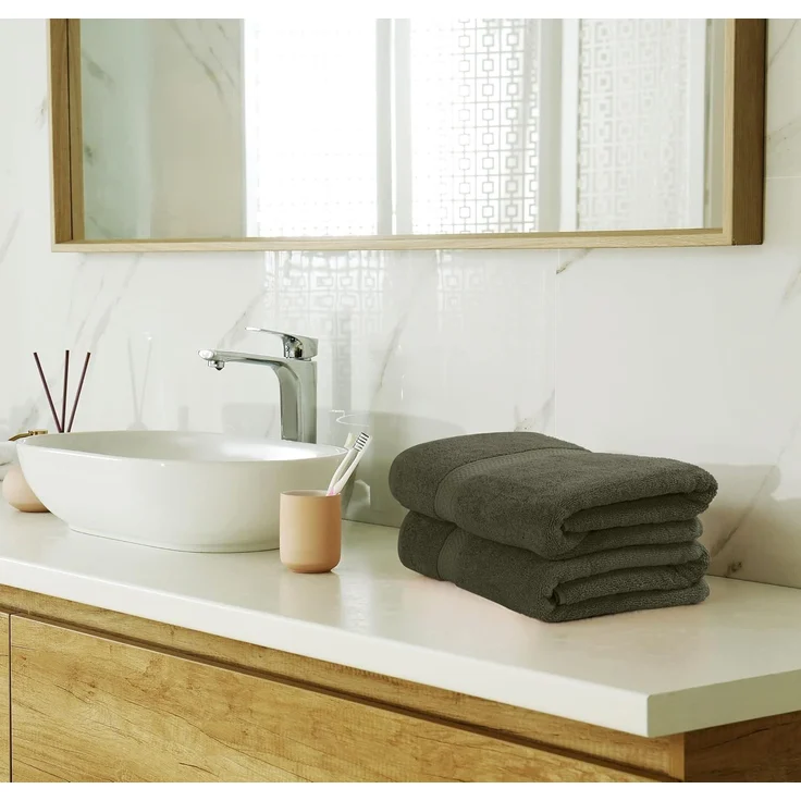 Utopia Towels 8-teiliges Premium-Handtuch-Set, 2 Badetücher, 2 Handtücher und 4 Waschlappen, 600 g/m², 100% ringgesponnene Baumwolle, Fitnessstudio, Hotel und Spa (Dusty Olive) – Bild 6