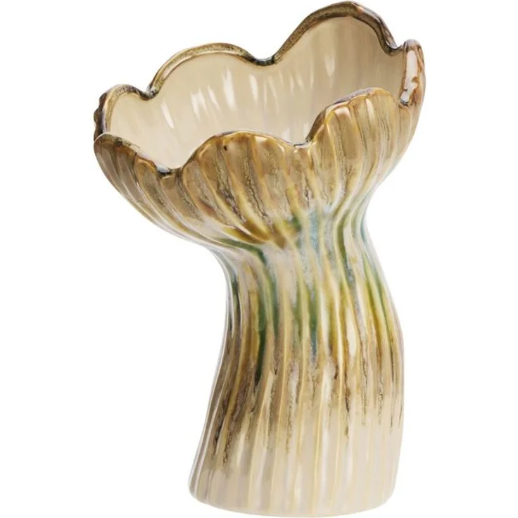 Vase aus Steingut - skulpturale Eleganz 14x20,5 cm – Bild 1