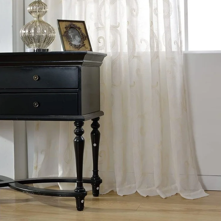 M&W DAS DESIGN Vorhang Wohnzimmer Schlafzimmer​​ Mit ösen 140Bx245H (1er), 2 für Paar – Bild 4