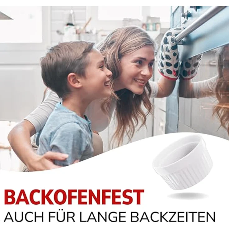 ToCi Auflaufform Creme Brulee Schälchen Sets 9 cm Förmchen aus Keramik 185 ml Weiß, (12-St) – Bild 7