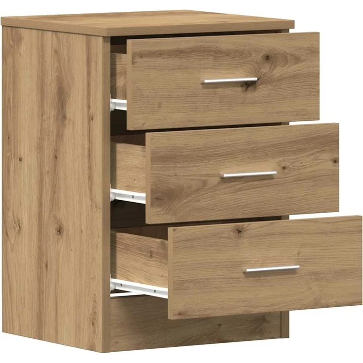 vidaXL Nachttisch Artisan-Eiche 38x35x55 cm Holzwerkstoff 861126 – Bild 3