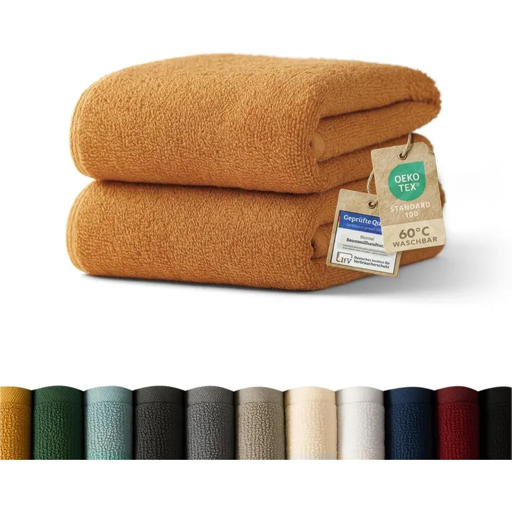 Blumtal Handtücher Premium 2er Set 50x100cm mit Aufhängschlaufen, Frottee (2-St), Frottier Handtücher Set - weich und saugstark, 100% Baumwolle