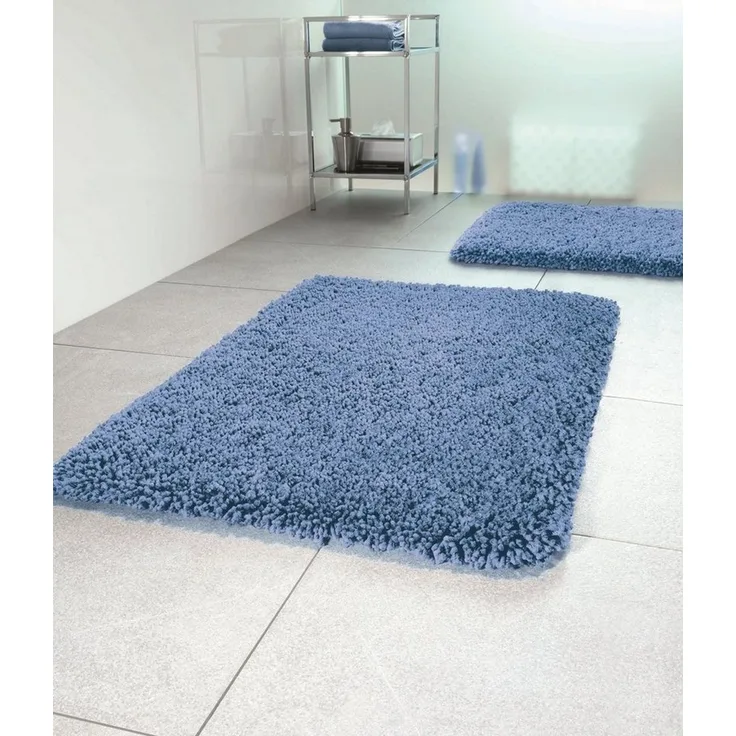 spirella Badematte HIGHLAND, Höhe 40 mm, Badteppich Hochflor, 100% Polyester Microfaser, Anti-Rutsch Beschichtung, für Fußbodenheizung geeignet, waschbar 40°, schnelltrocknend, rund