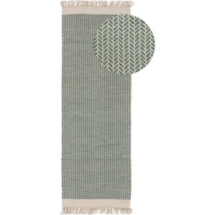 benuta Wollteppich Kim, rechteckig, Höhe: 5 mm, Kunstfaser, Berber, Ethno-Style, Wohnzimmer