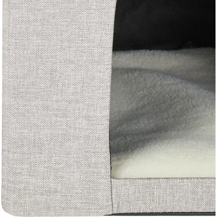 Relaxdays Katzenhöhle faltbar beige, 38,5 x 37 x 37 cm – Bild 8