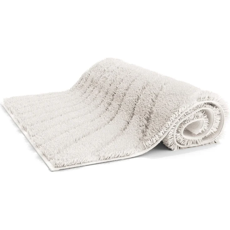 Grund Badematte Caffi, Höhe 20 mm, rutschhemmend beschichtet, fußbodenheizungsgeeignet, Polyester, rechteckig, Zeitlos schönes Wellenmuster, mit Hoch-Tief, 5 Jahre Garantie – Bild 4