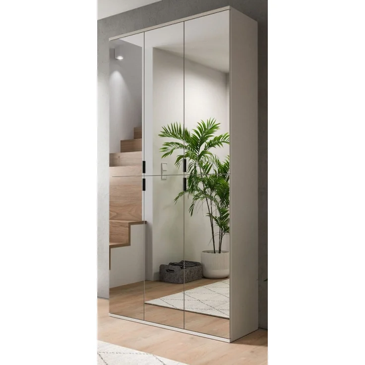 Garderobenschrank mit Spiegel Line-Up in kaschmir 91x193 cm – Bild 1