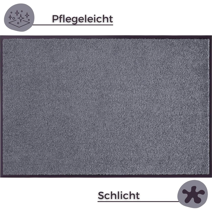 Waschbare Fußmatte Wash & Clean - grau - 40x60x0,7cm – Bild 2