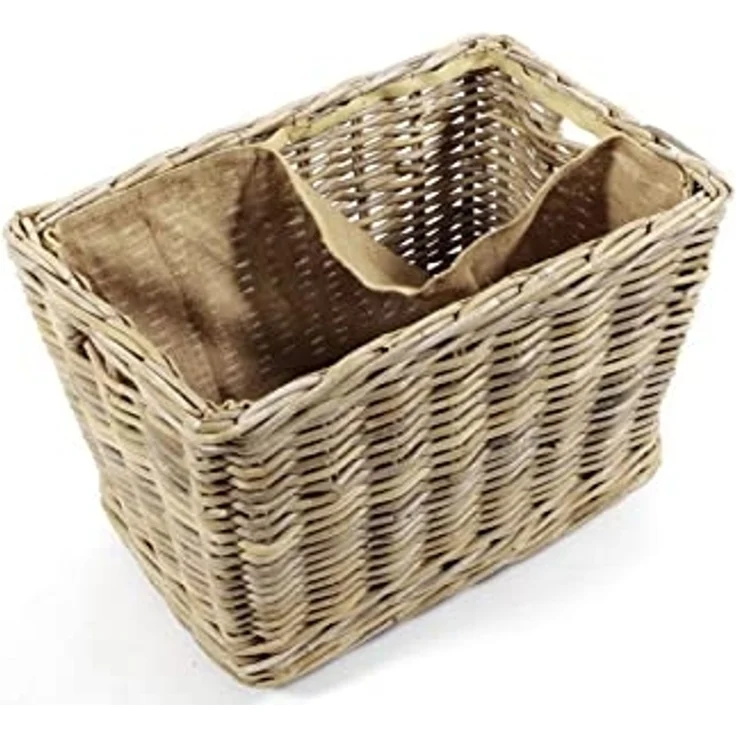 Kobolo Kaminholzkorb Holzkorb aus Rattan mit Jute und stabilen Rollen – Bild 6