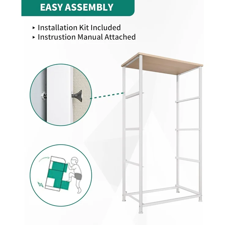 YITAHOME Kommode, 4 Stoffschubladen mit Griffen, Aufbewahrungsschrank, stoffkommode für Schlafzimmer, für Wohnzimmer, Flur, Büro, cremeweiß – Bild 6