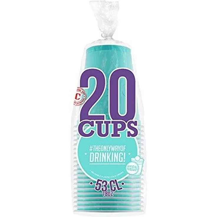 Original cup pack von 20 Becher Amerikaner, GT53   20, Türkis, 53 ml