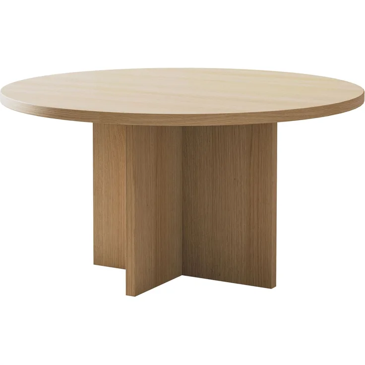 Selsey 'Ovo' Couchtisch rund, Holzoptik Eiche Lindberg, ca. 40 x 76 x 76 cm