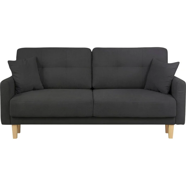 Home affaire 2-Sitzer TRIPLO mit Wellenunterfederung, Maße B/T/H: 165/100/89 cm, Sofa mit Steppung im Rückenbereich, incl. Rückenkissen und Zierkissen – Bild 1