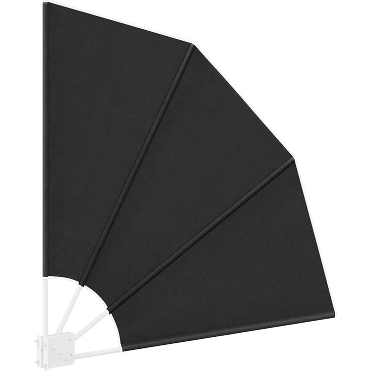 vidaXL Balkon Sichtschutz 115 x 115 cm Polyester Schwarz 42000908 – Bild 5