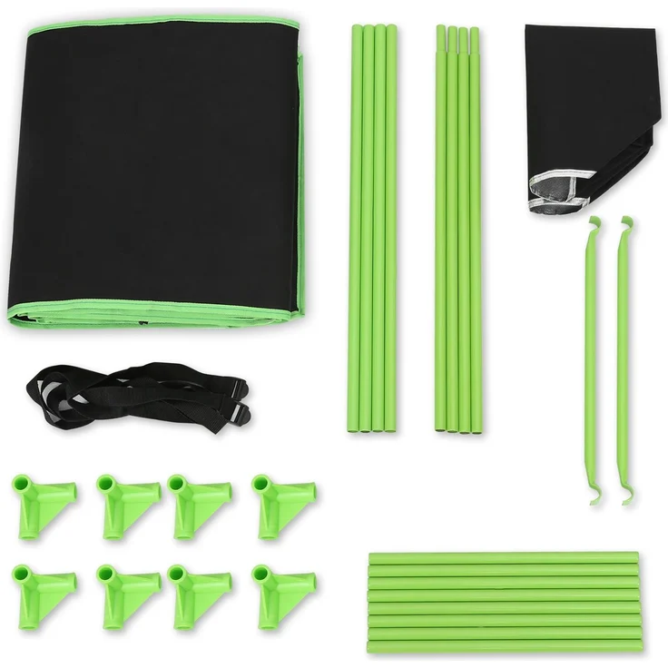 Eikuavons Growbox aus 600D Oxford-Gewebe, reißfest, feuerhemmend, für Kräuter Gemüse und Obst 40x40x120cm, Polyestergewebe, schwarz – Bild 7