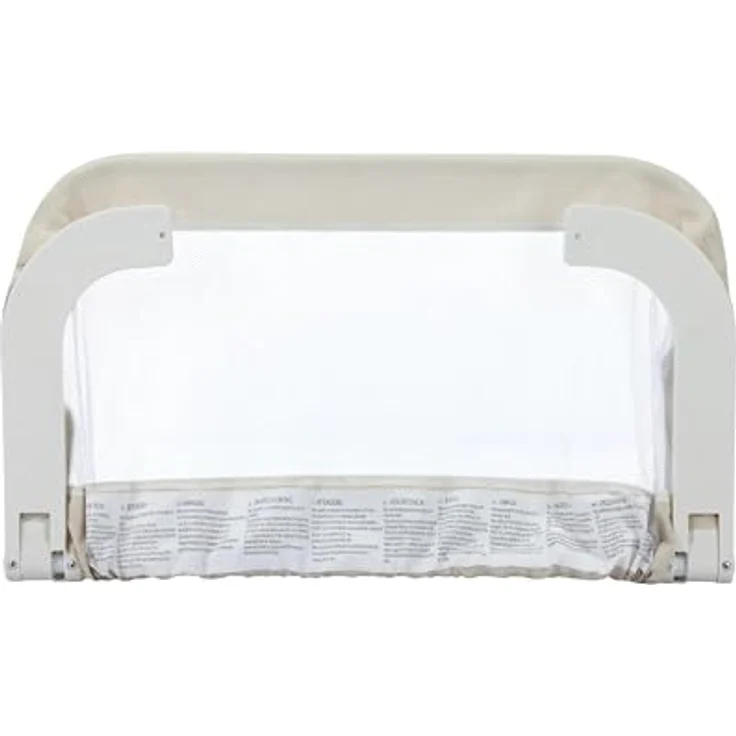 Safety 1st Portable Bed Rail, zusammenklappbares Bettgitter, Rausfallschutz, Reise, 18 M.–5J, tragbares Bettschutzgitter, Netzgewebe, leicht montierbar, automatische Sperre, leicht tragbar, Beige – Bild 3