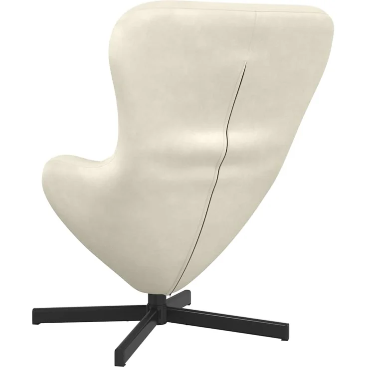 vidaXL Eiersessel Creme 63 x 73 x 90 cm Samt 42002765 – Bild 5