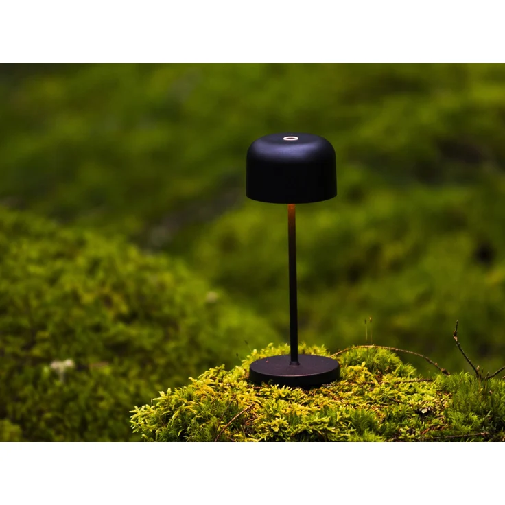Kleine Akku Tischleuchte LILLE per USB aufladbar, Schwarz Höhe 20cm – Bild 5