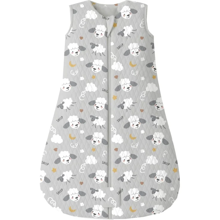 Yoofoss Schlafsack Baby Winter 2.5 Tog - 78cm/6-12 Monate Winterschlafsack Baumwolle Babyschlafsack Warm für Jungen Mädchen Alpakagrau