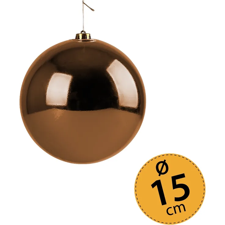 Christbaumkugel Weihnachtskugel ⌀ 15 cm Baumschmuck Deko-Kugel braun glänzend