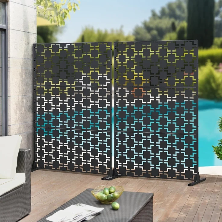 [casa. pro] 'Basciano' Trennwand, Stahl schwarz, 40 x 120 x 180 cm – Bild 1