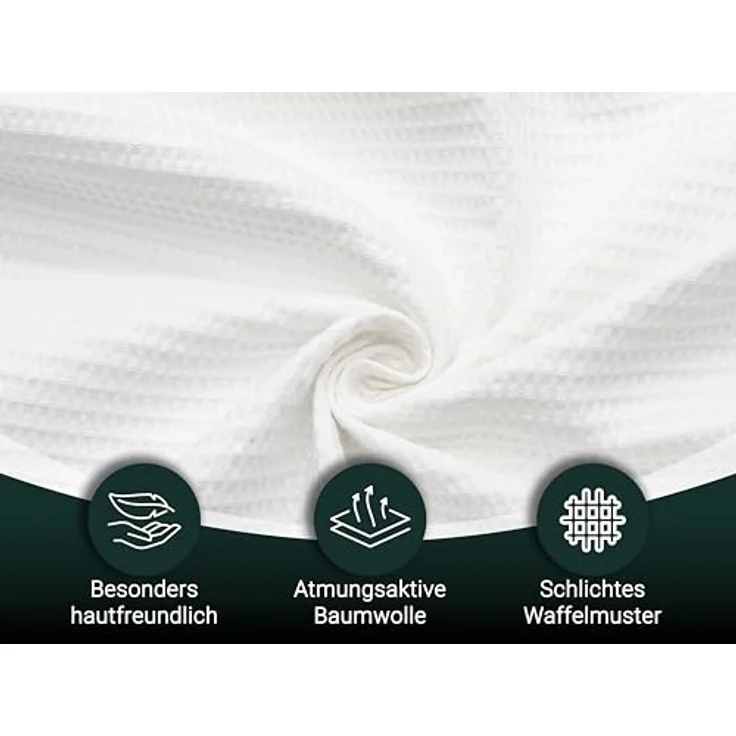 Zollner Kuscheldecke, Weiß, 150x200 cm, Oeko-Tex® Standard 100, 100% Baumwolle, waschbar bis 60°C – Bild 3