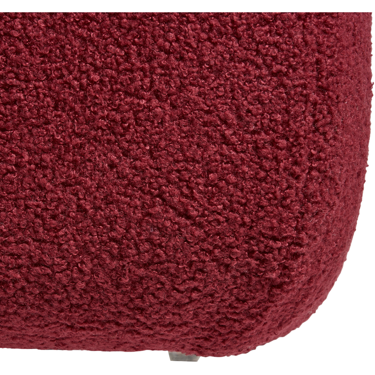 Pouf CALIENTE Bouclé Dunkelrot – Bild 7