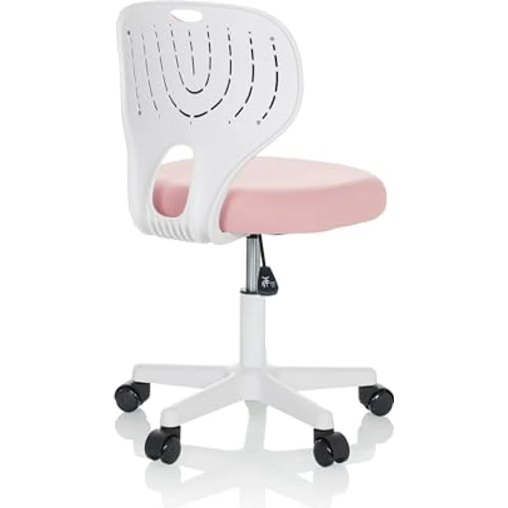 hjh OFFICE Kinder Schreibtischstuhl KIDDY TOP W Kinderbürostuhl Stoff Drehstuhl, mitwachsend, Rosa, 736425 – Bild 7